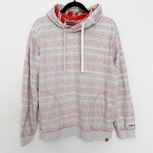 Scotch & Soda Twisted Hood Brushed Felpa With Stripes
